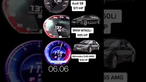 AUDI S8 VS BMW760LI VS MERCEDES S65 AMG