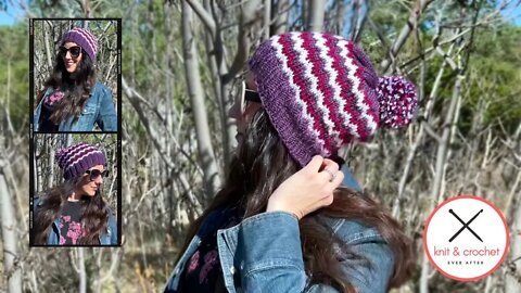 Zig Zag Knit Beanie Pattern Tutorial