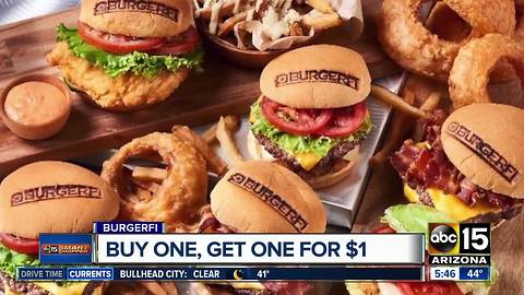 Buy a BurgerFi burger, get another for $1 on Tuesday