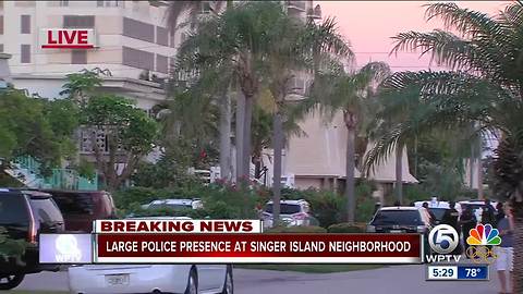 Large police presence on Singer Island in Riviera Beach