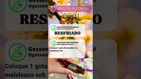 RESFRIADO | ⏰ MINUTO ESSENCIAL ⏰| GUIA RÁPIDO DE CONSULTA DE USO DOS ÓLEOS ESSENCIAIS