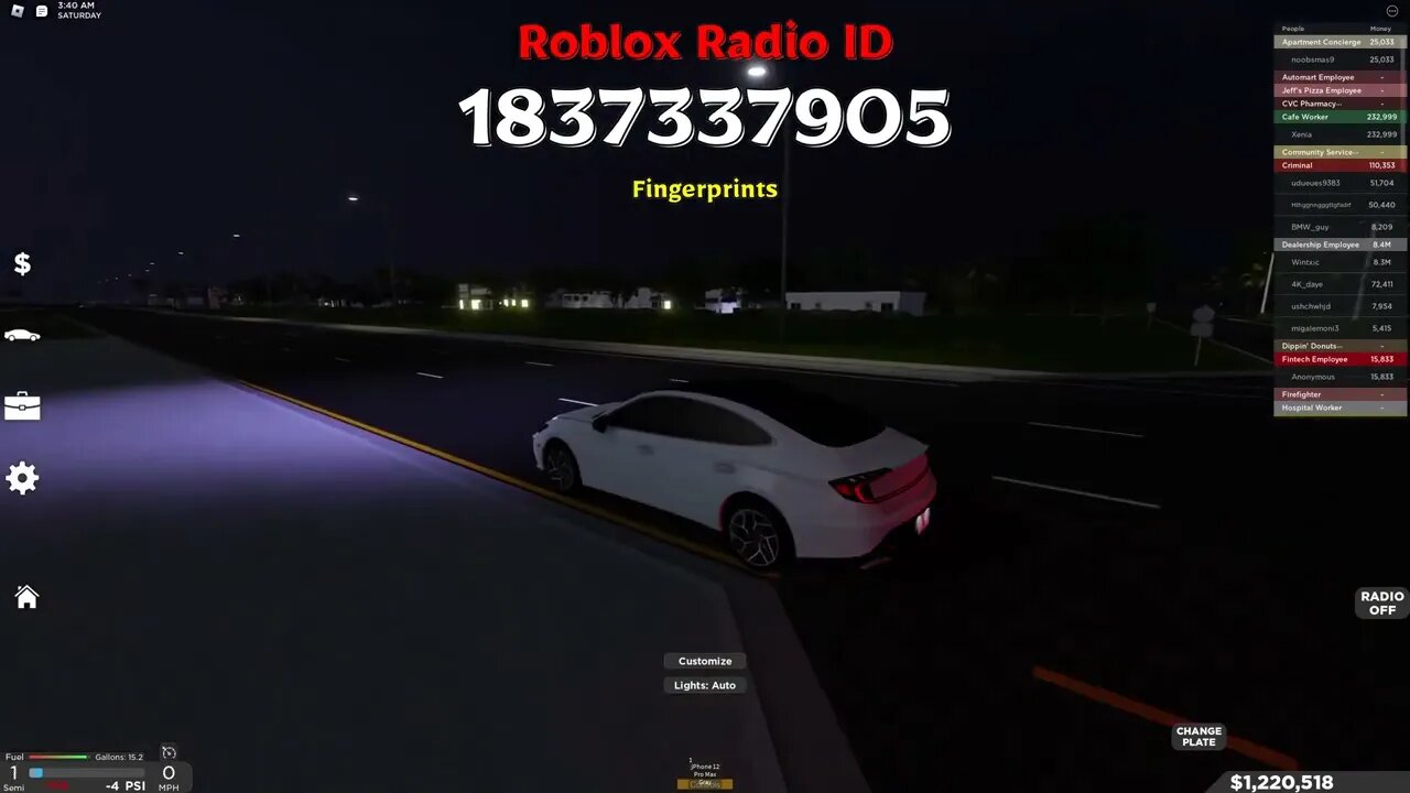 Fingerprints Roblox Radio Codes/IDs