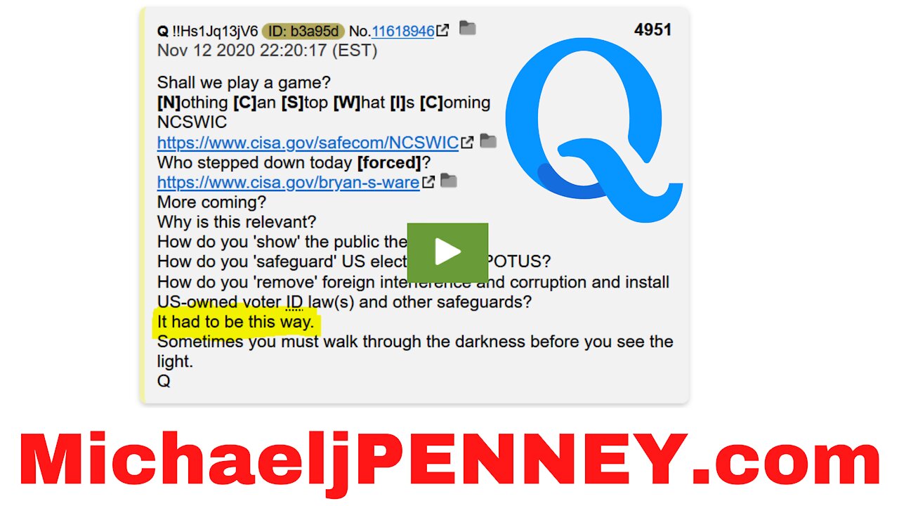 Q Walk Through, Future Proves Past, It Had To Be This Way