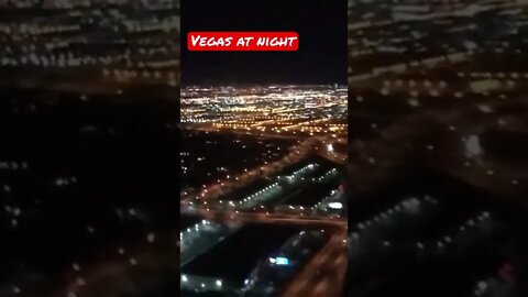 Las Vegas Plane Landing at Night