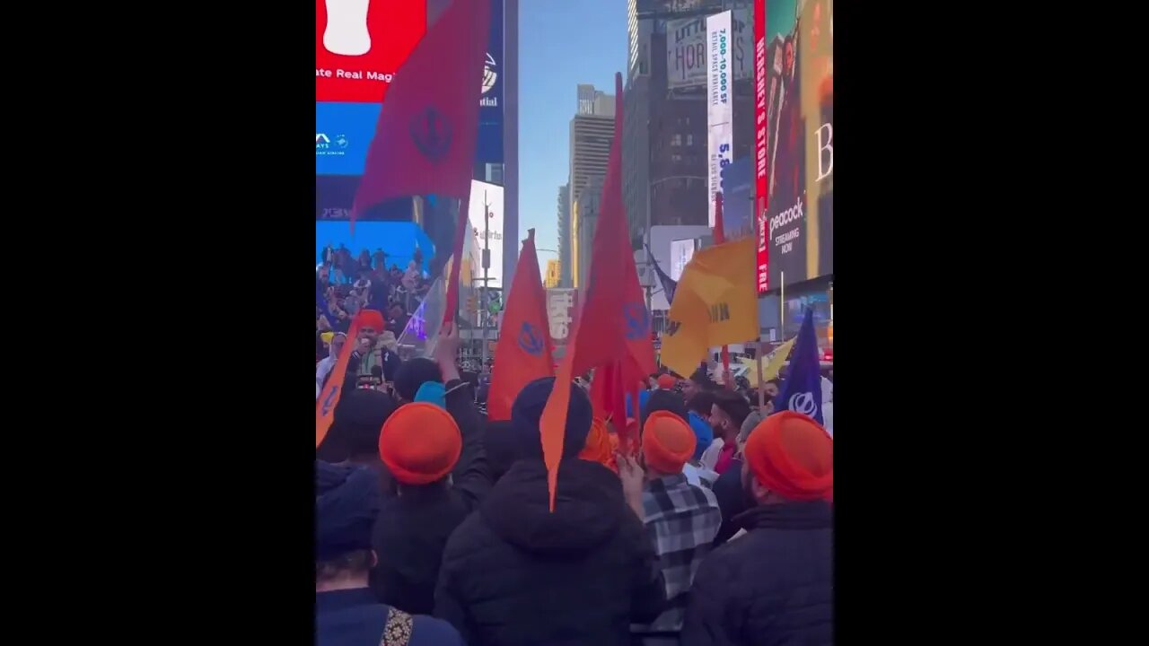 #PanjabUnderSiege Khalistan Zindabad Times Square NYC #FreeAmritpalSingh