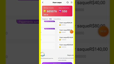 APP PARA GANHAR DINHEIRO via PIX JOGANDO NO CELULAR #shorts