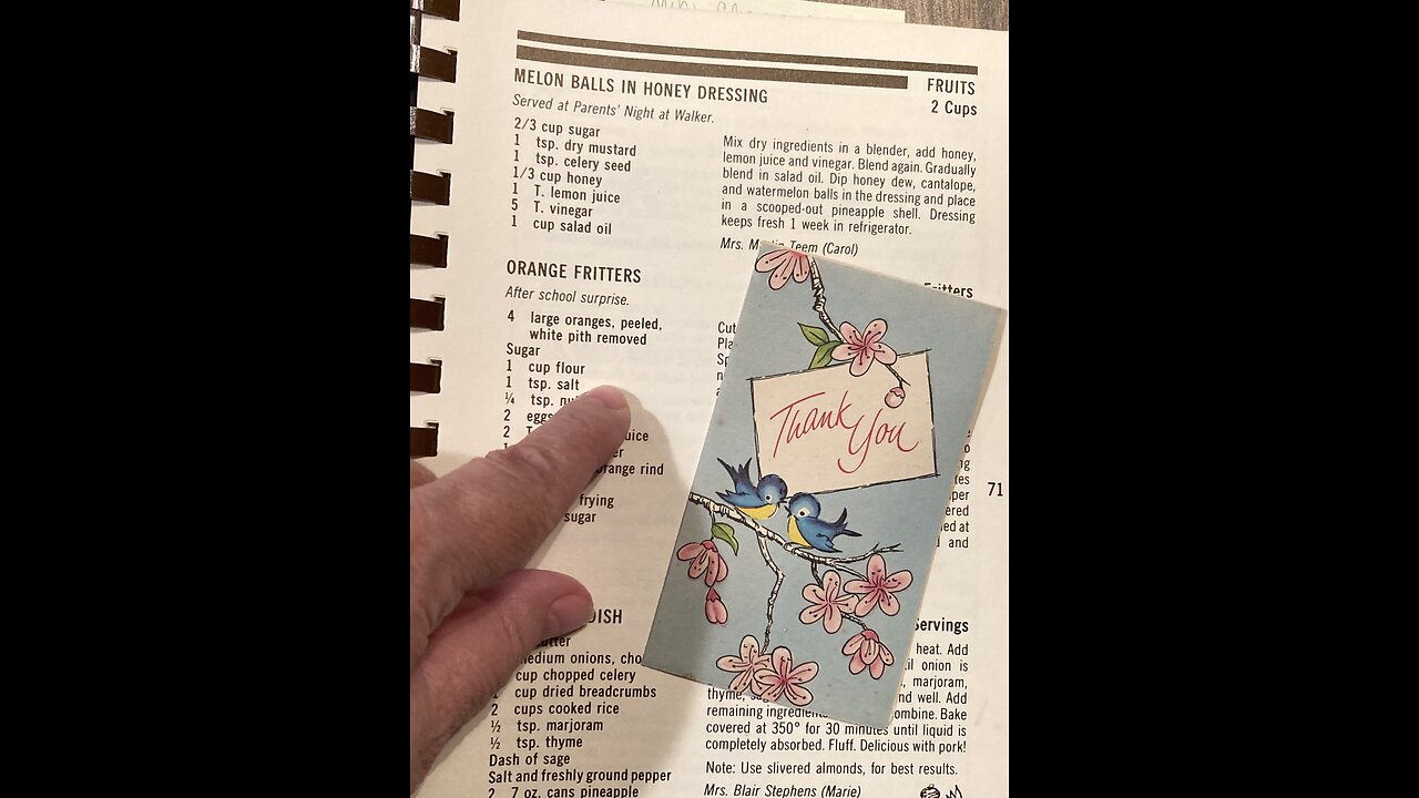 Vintage Cookbook Exploration #6 Orange Fritters