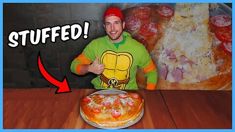 THIS CALZONE CHALLENGE WAS STUFFED WITH TONS OF TOPPINGS!!!