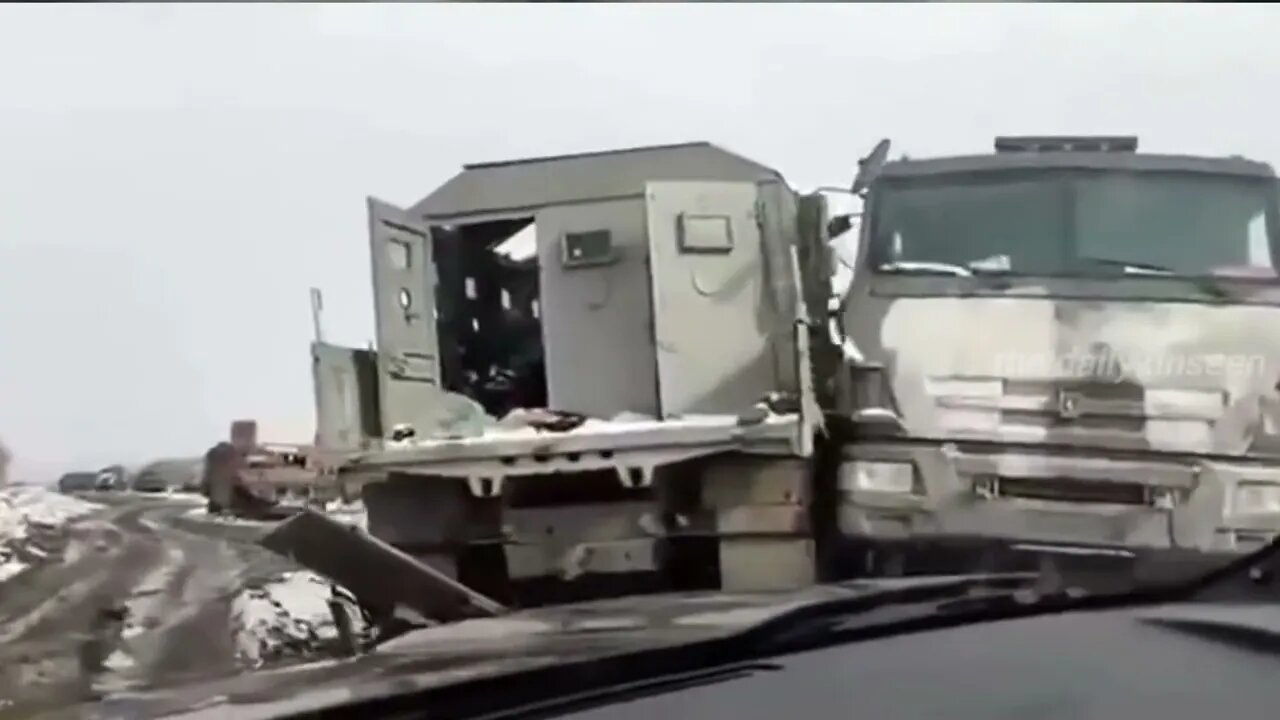 Russian Convoy Totally Flattened in Kharkiv Region