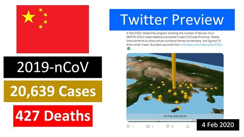 4 Feb 2020 - Twitter Preview of Wuhan (#2019-nCov) virus