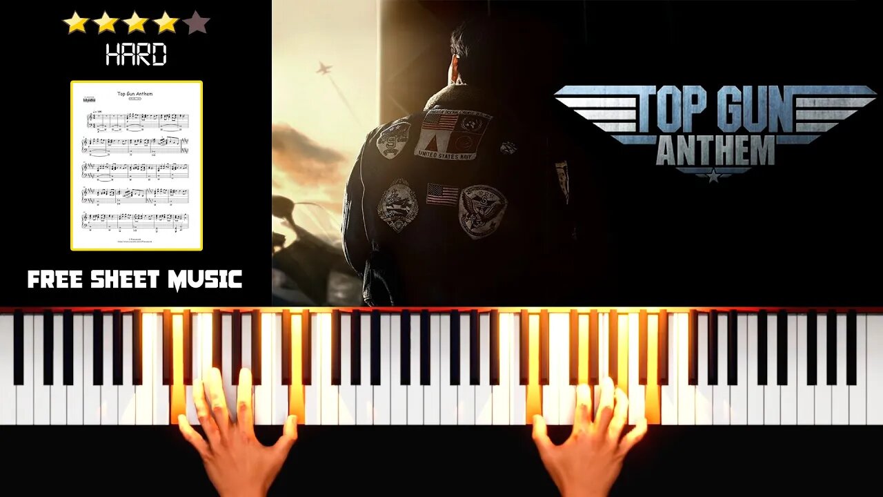 Harold Faltermeyer - Top Gun Anthem (Top Gun Movie Soundtrack) - (HARD) Piano Tutorial