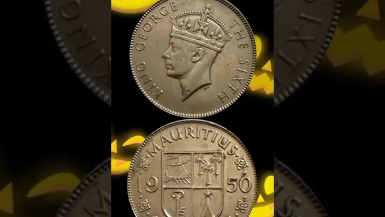 Mauritius 1 Rupee 1950.#shorts #coinnotesz