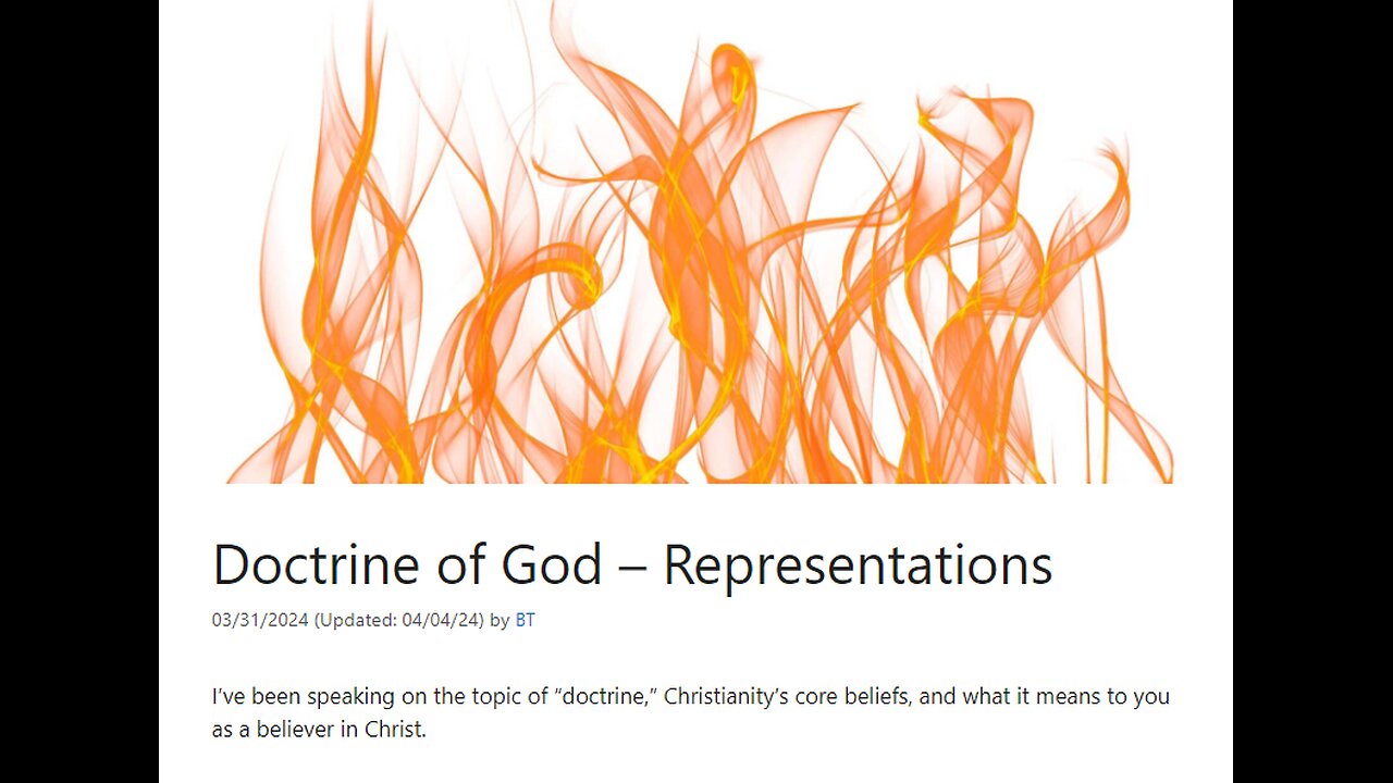 Doctrine of God - Representations of God