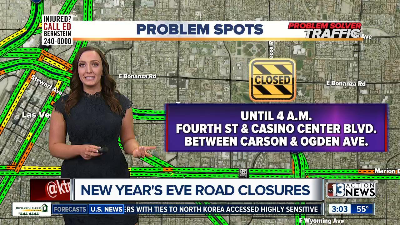 New Year's Eve road closures