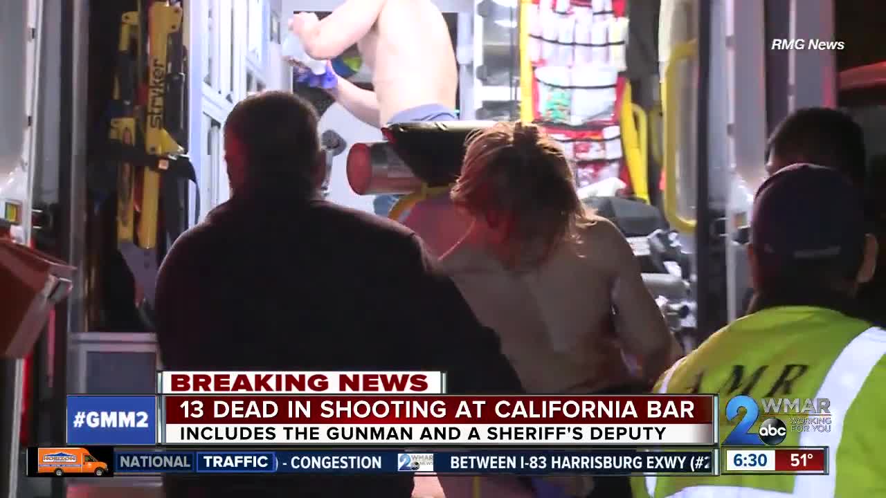 Sheriff's deputy among 13 dead in mass shooting at California bar; gunman also dead