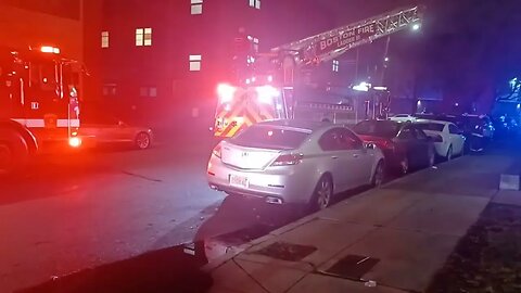 Boston fire department respond to a small oven fire at 76 Annunciation Road