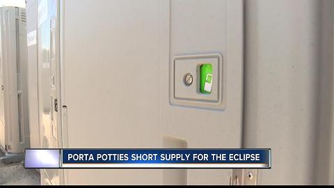 Portable restrooms in short supply during the total eclipse