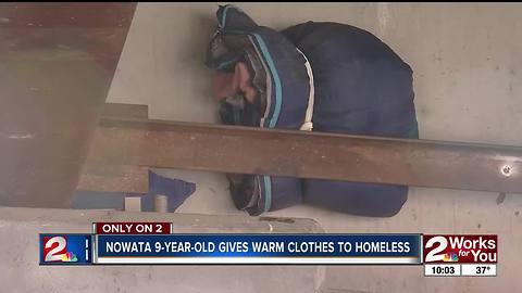 Nowata 9-year-old donates to homeless