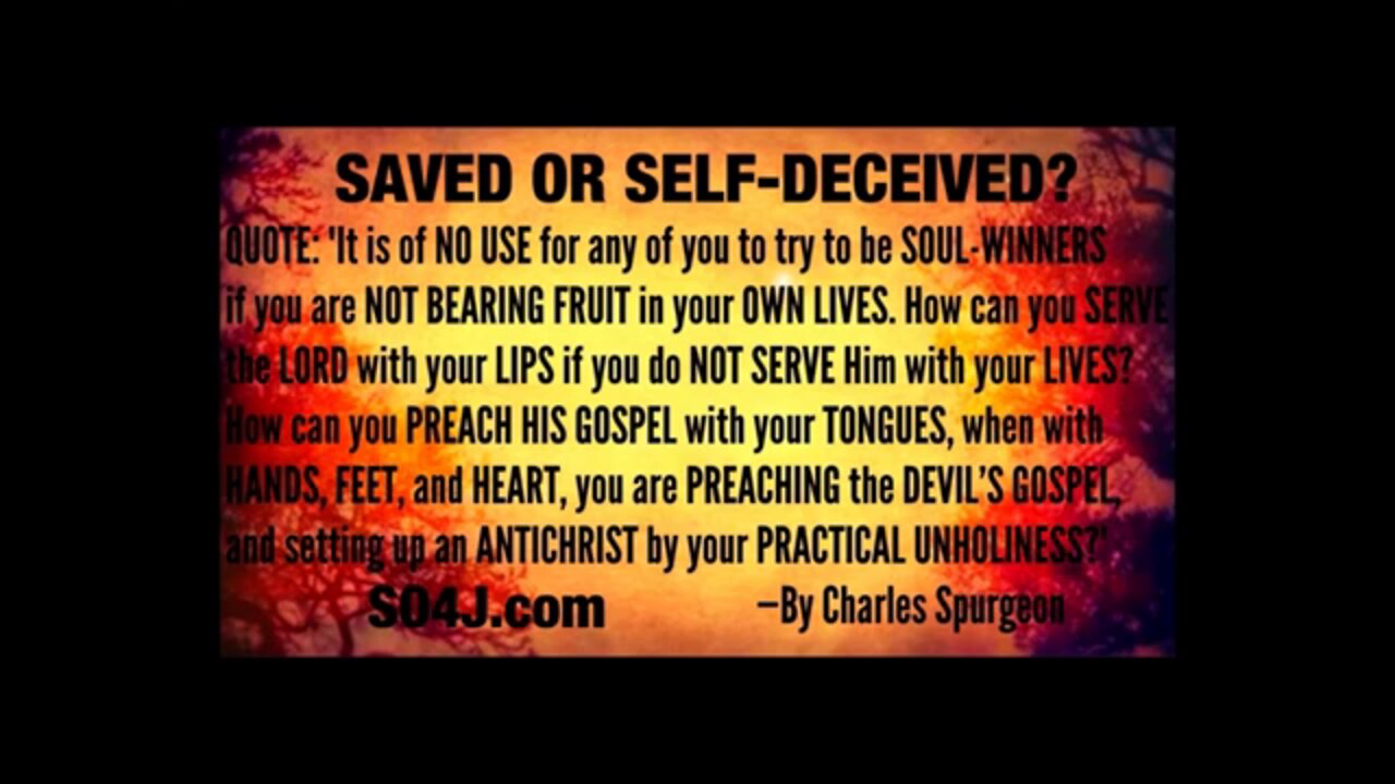 (SAVED? OR SELF DECEIVED?) Believers in Hell __David Pawson