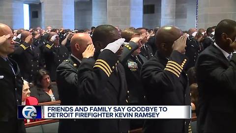 Funeral held for Detroit firefighter who died of heart attack