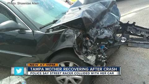 Victim recovering after street racing crash in Tampa