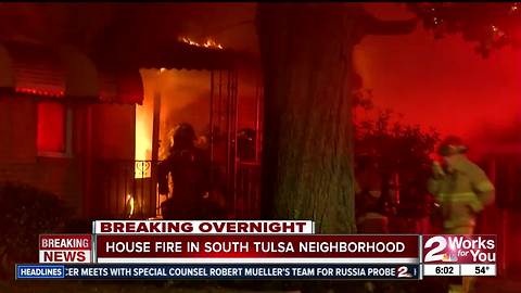 Firefighters respond to house fire in South Tulsa