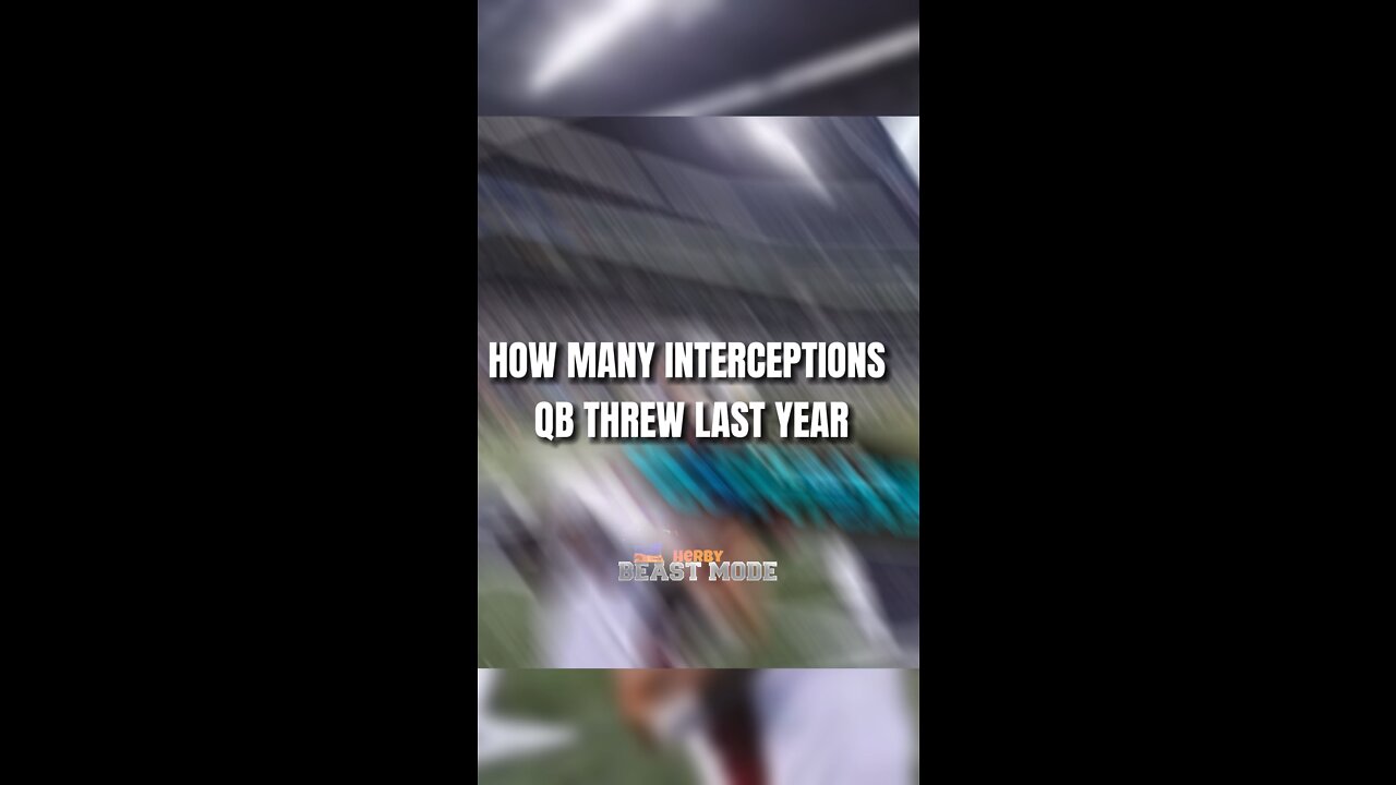 How many interceptions QB threw last nfl season