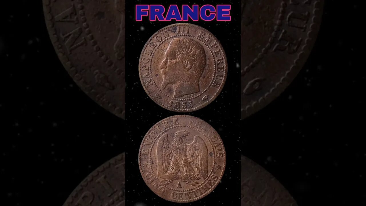 France 5 Centimes 1855. #shorts #coinnotesz #viral