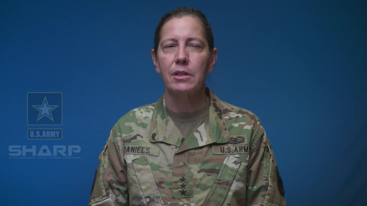 WARNING a Leftist Men Hater opens mouth .... Lt. Gen. Jody Daniels talks about SHARP