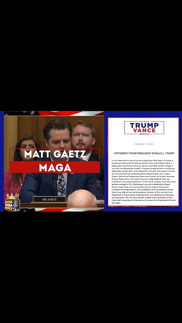 Pres.Trump Announces Matt Gaetz for US Attorney General
