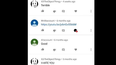 The comments and like to dislike ratio on my 2nd video YCIS AKA Your Content Is Shit ARCHIVE