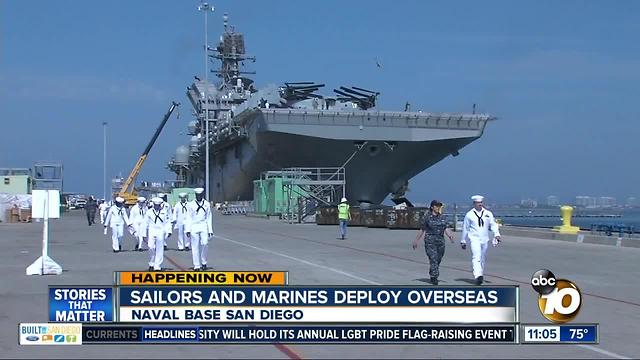 Sailors and Marines deploy