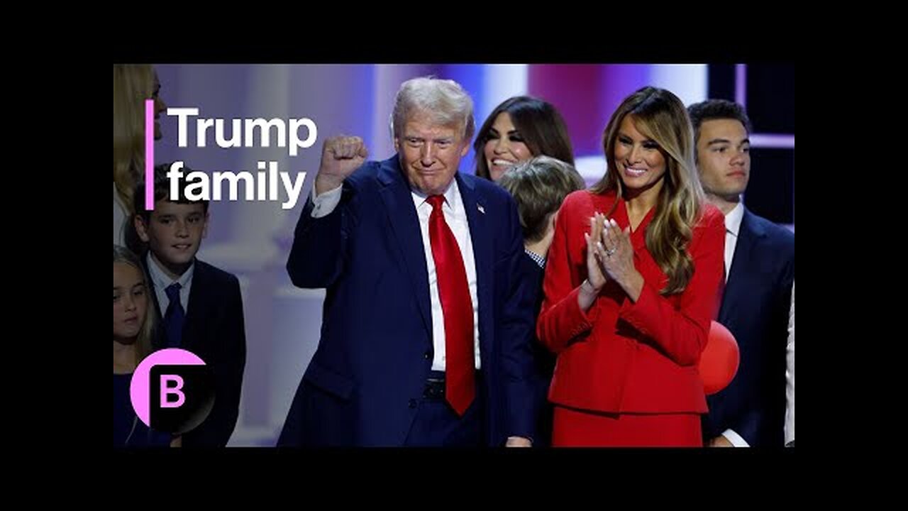 Donald Trump Joined by Melania, Family Members on Stage at RNC