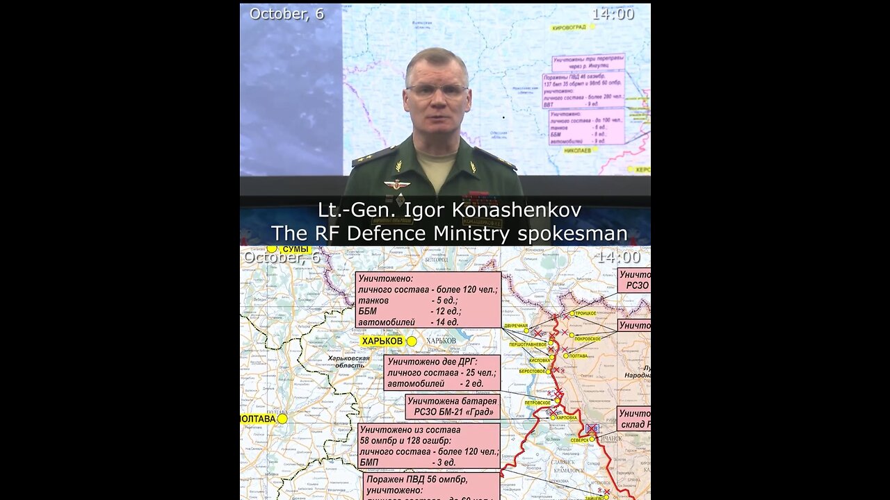 06.10.22 ⚡️ Russian Defence Ministry report on the progress of the deNAZIfication of Ukraine