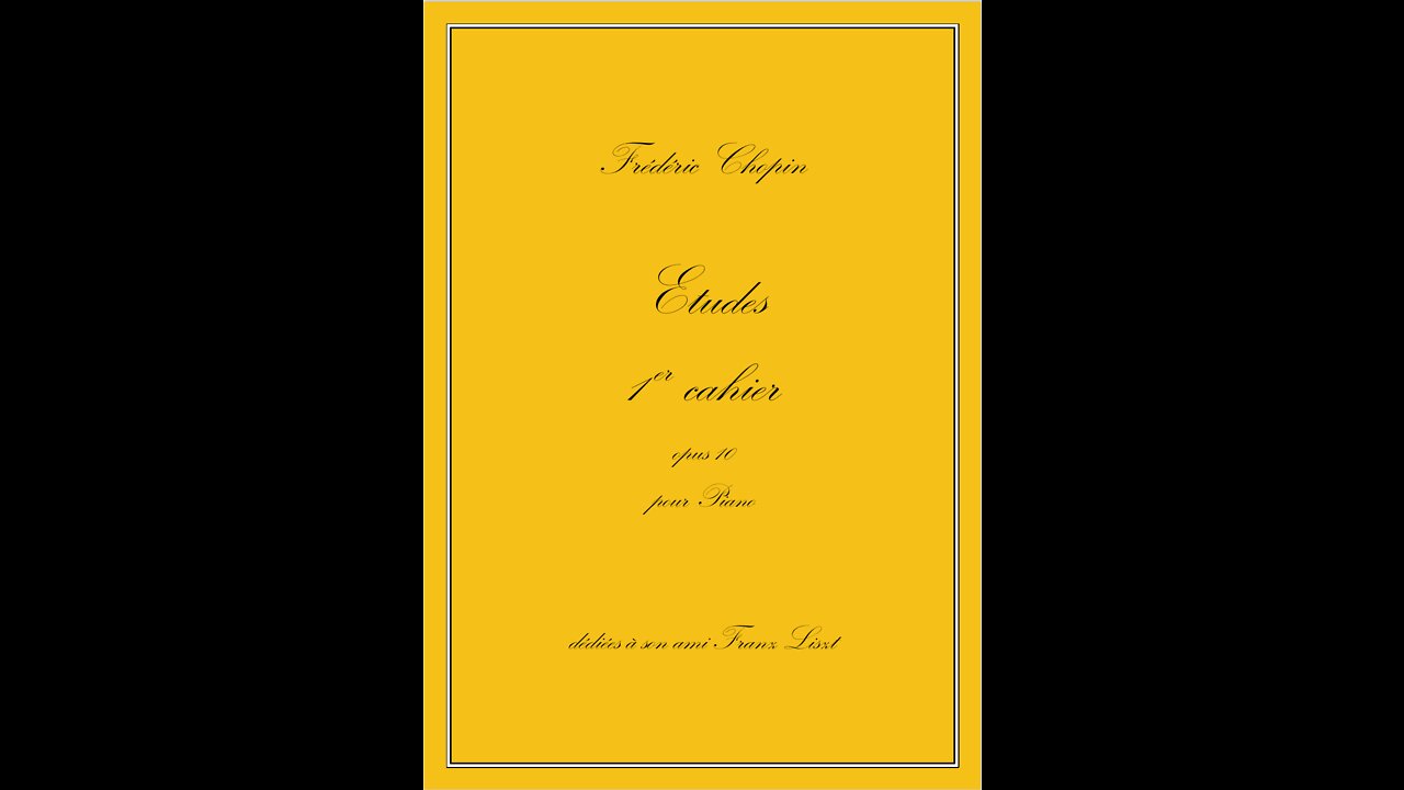 Etudes Opus 10 de 1 à 12 - Frédéric CHOPIN