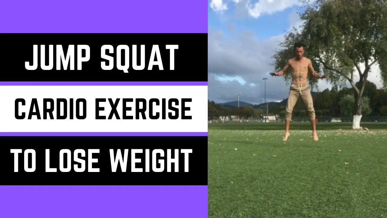 Squat Jump Cardio Exercise to Lose Weight