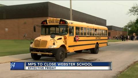 MPS plans to close Webster Secondary School, reassign students and teachers next week