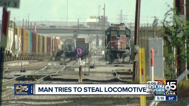 Phoenix man tries turning locomotive into a runaway train