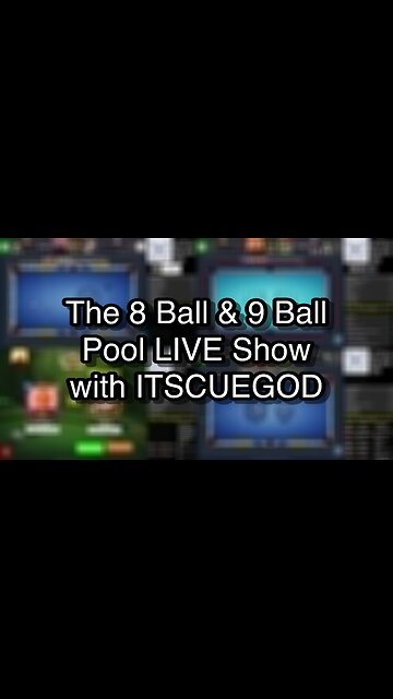 The 8 Ball & 9 Ball Pool LIVE Show with ITSCUEGOD