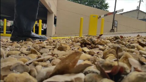 Kicking A Pile Of Rocks In Slow Motion