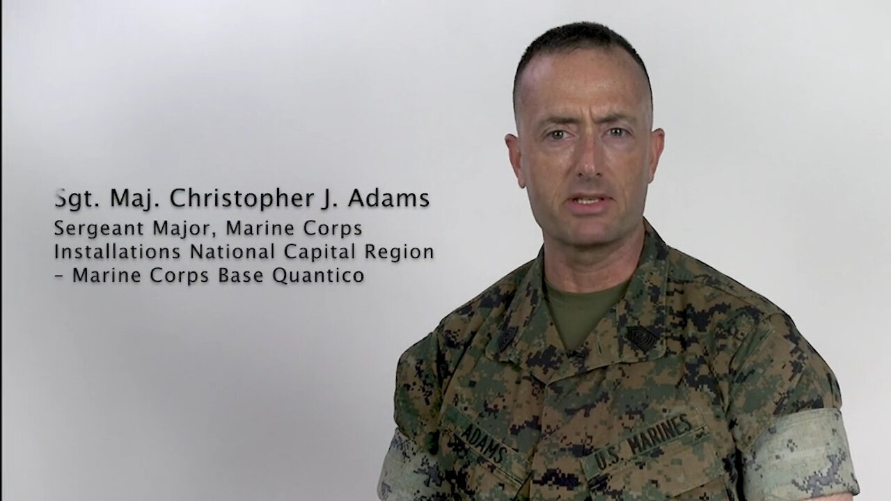 Sgt. Maj. Adams Volunteer Appreciation Video