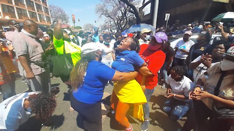 Followers of Prophet Shepherd Bushiri and his wife Mary showing support to their leaders