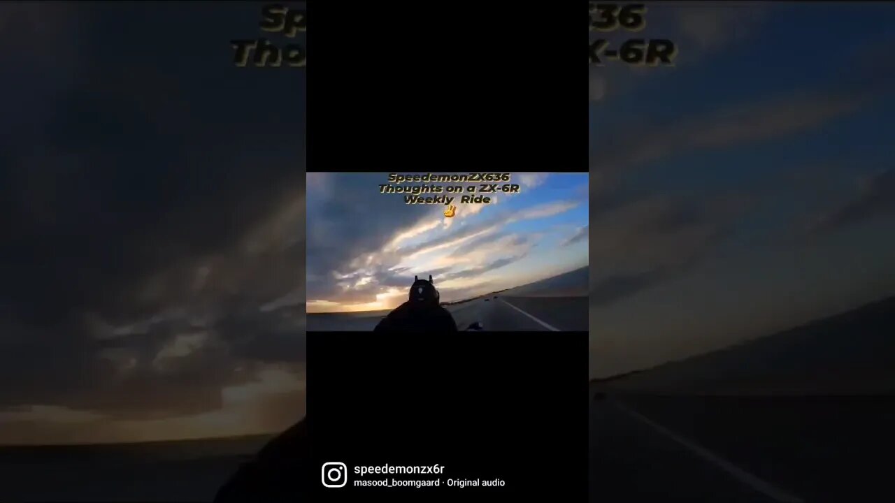 SpeedemonZX636 Deep Thoughts on a Weekly ZX-6R Ride ✌️