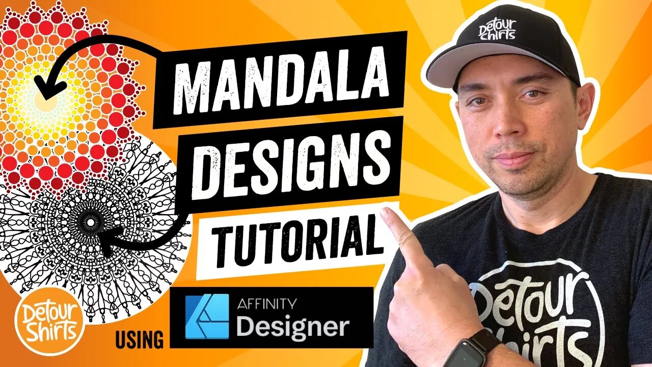 Mandala Art Step by Step Tutorial in Affinity Designer | How to Draw Mandala Lines & Mandala Dotted