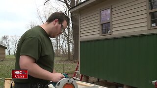 NWTC carpentry students use their skills to give back to Camp Wabansi