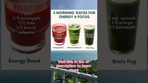 Unlock Your Energy Potential with These 3 Boosted Juices for Unwavering Focus #Shorts