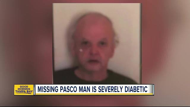 Severely diabetic man 64-year-old Pasco County man is missing and endangered