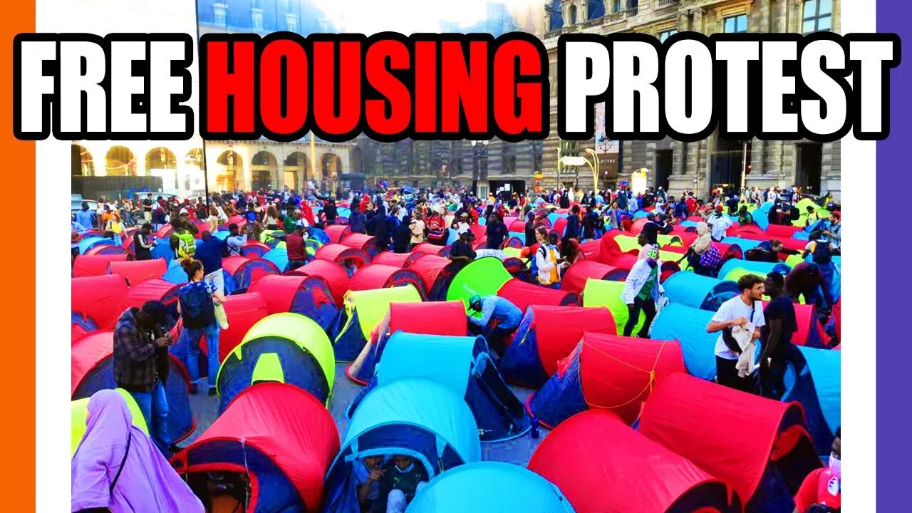 Mlgrants Protest For Free Housing In Paris 🟠⚪🟣 NPC Global