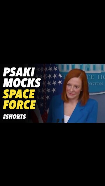 Jen Psaki cracks a joke about Space Force, falls flat #SHORTS