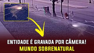 Entidade e gravada pela câmera de segurança - Sobrenatural Alien UFO OVNI